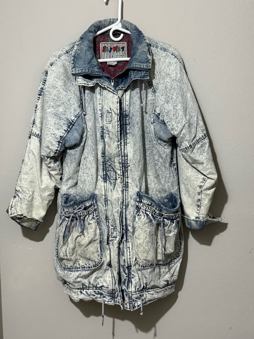Vintage Acid-Wash Denim Jacket - Blue